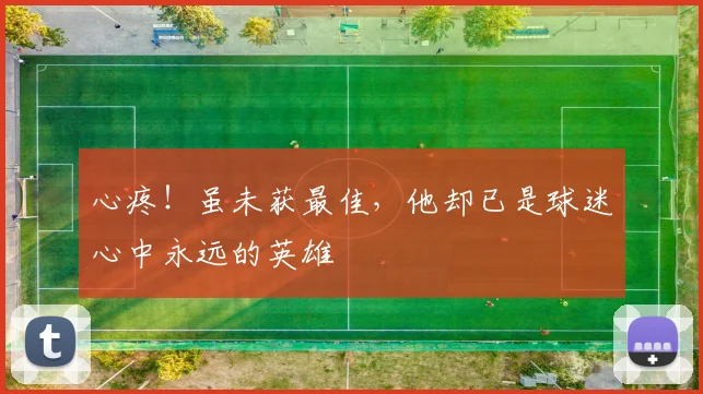 心疼！虽未获最佳，他却已是球迷心中永远的英雄